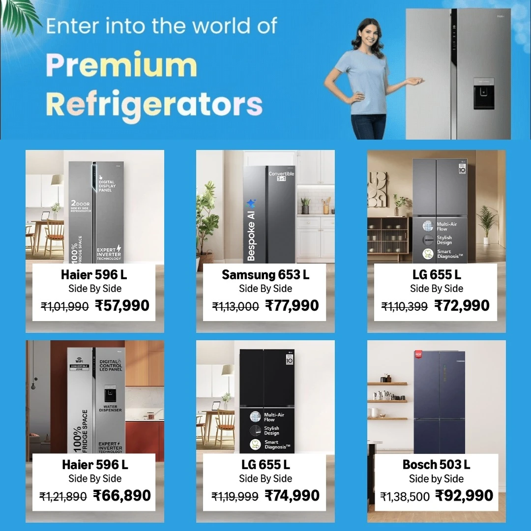 Premium Side-by-Side Refrigerators
