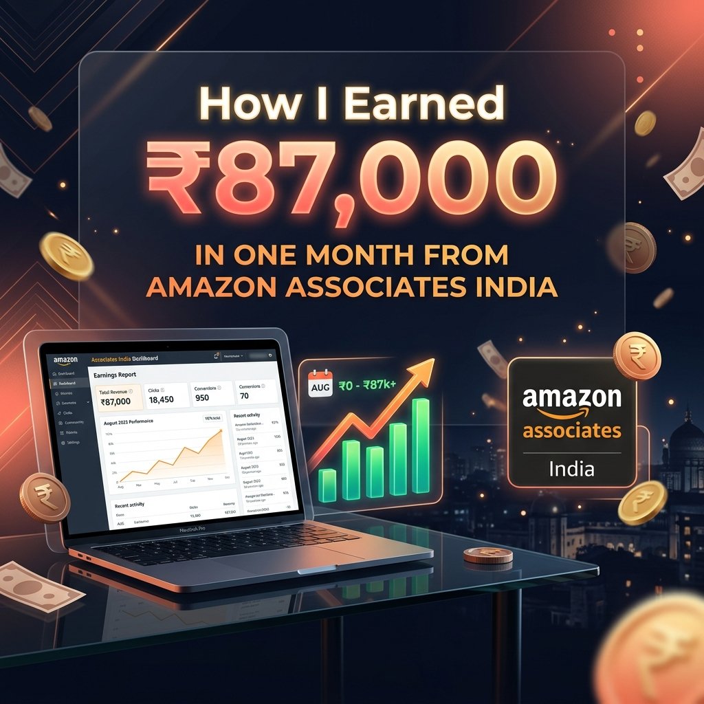 How I Earned ₹87,000 from Amazon Associates India in One Month